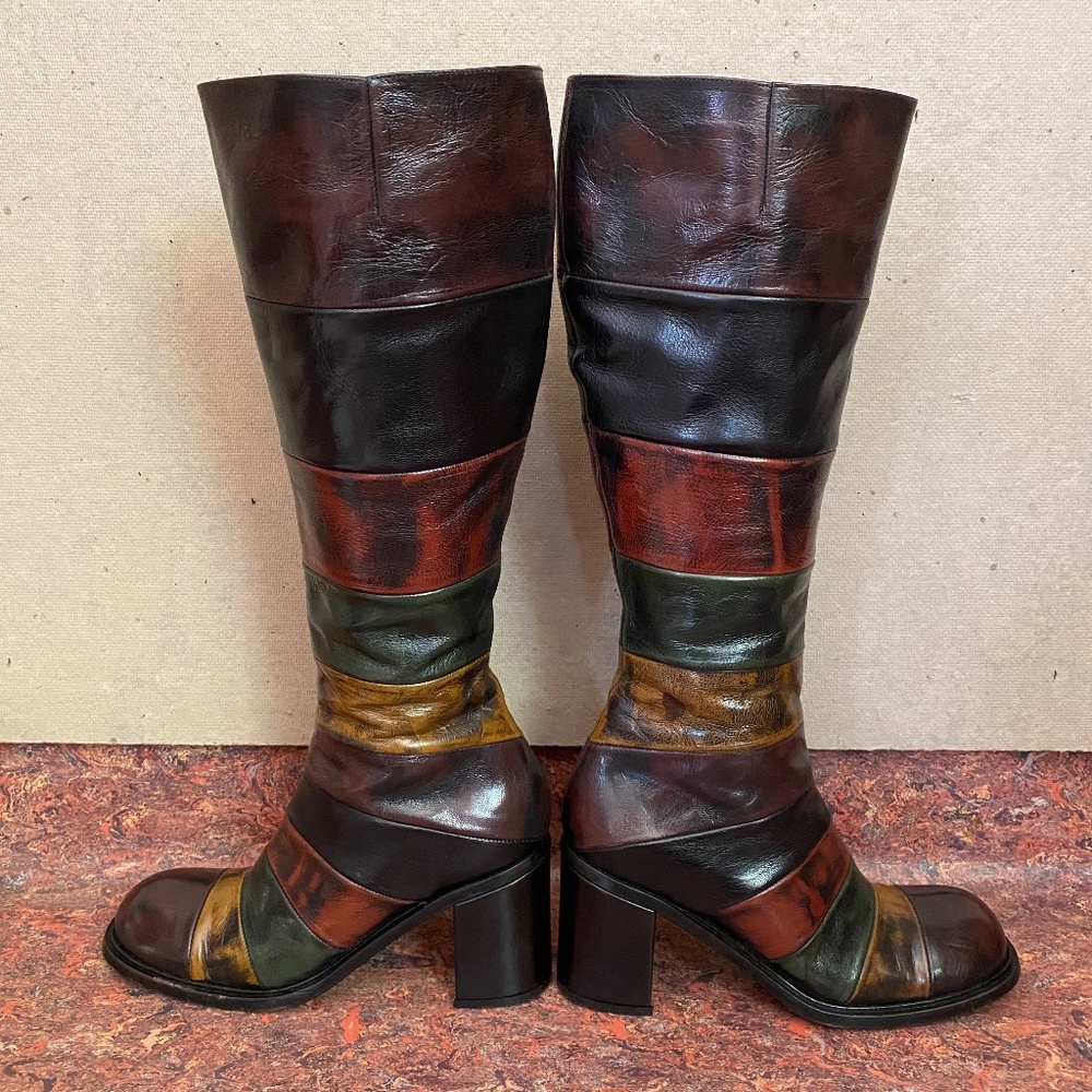 Vintage Multicolored Leather Boots by Mare